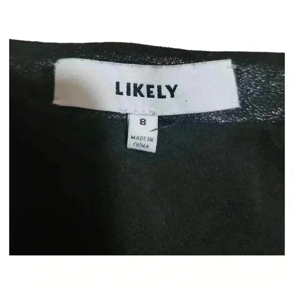 Likely Revolve Gwendolyn Ruched Long Sleeve Bold Shoulder Black Womens - Picture 4 of 4